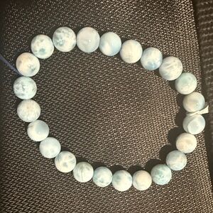 Blue Larimar 8mm Beaded Bracelet